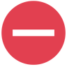 SeaDrive Status Icon Keine Durchfahrt rot